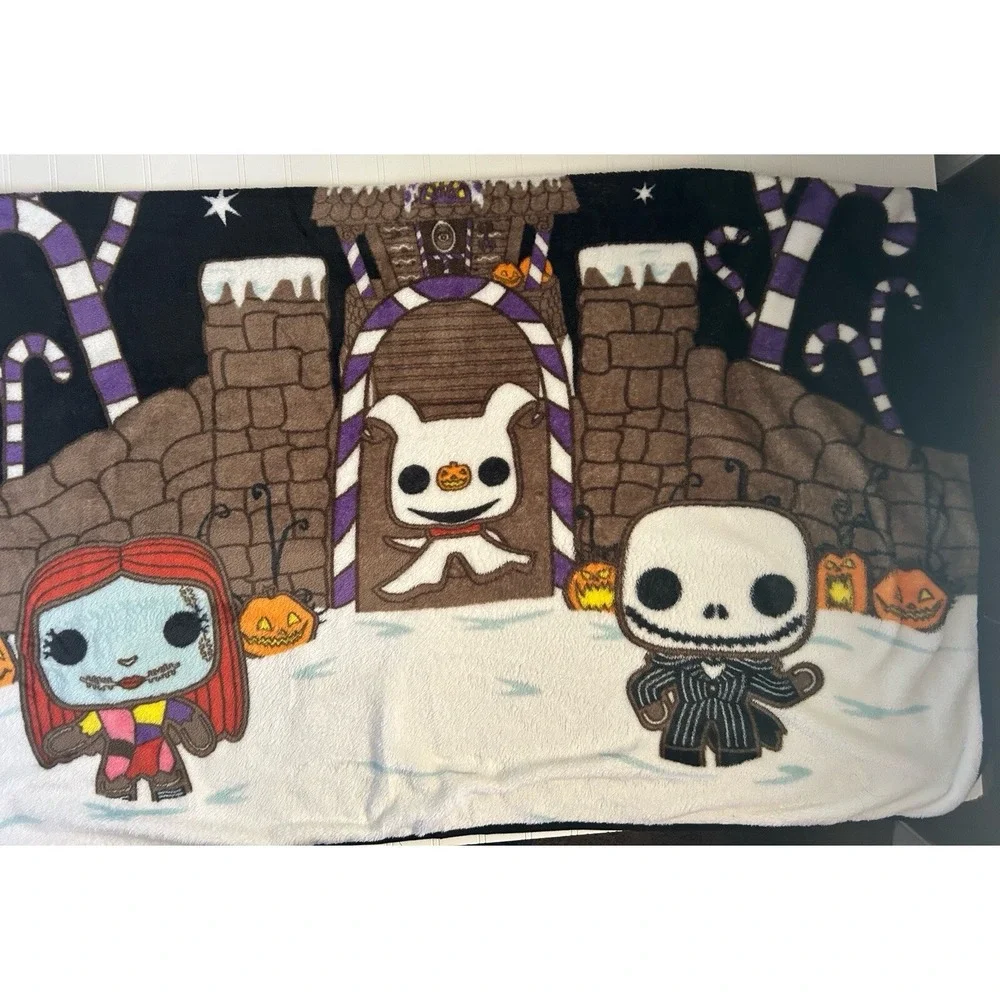 Loungefly‎ Nightmare Before Christmas Gingerbread Funko 2022 Plush Throw Blanket